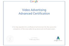 Video Advertising Certificate
