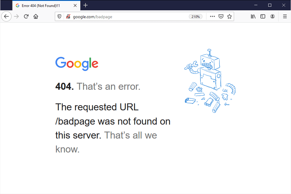 beaware of 404 errors