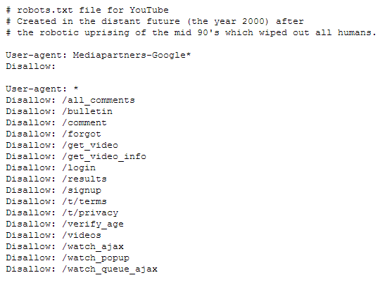 robots.txt file